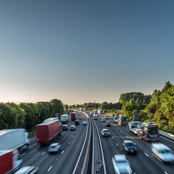 Lorries on motorway to depict fleet insurance by Find Insurance NI